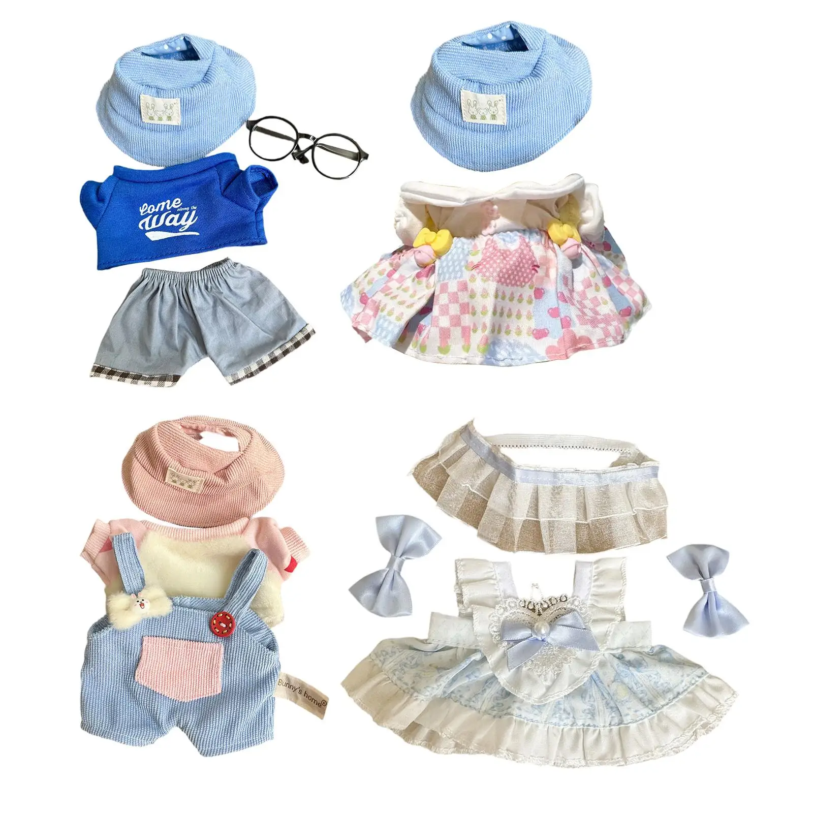15cm Doll Clothes T Shirts Casual Wear Doll Accessories Clothing Collection Cute Doll Clothes Suit for Kids Girl Doll Plush Doll