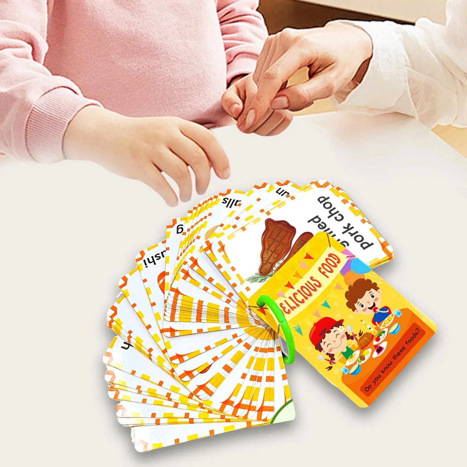 Food Flash Cards Double Sided Toddler Flash Cards for Activity Classroom