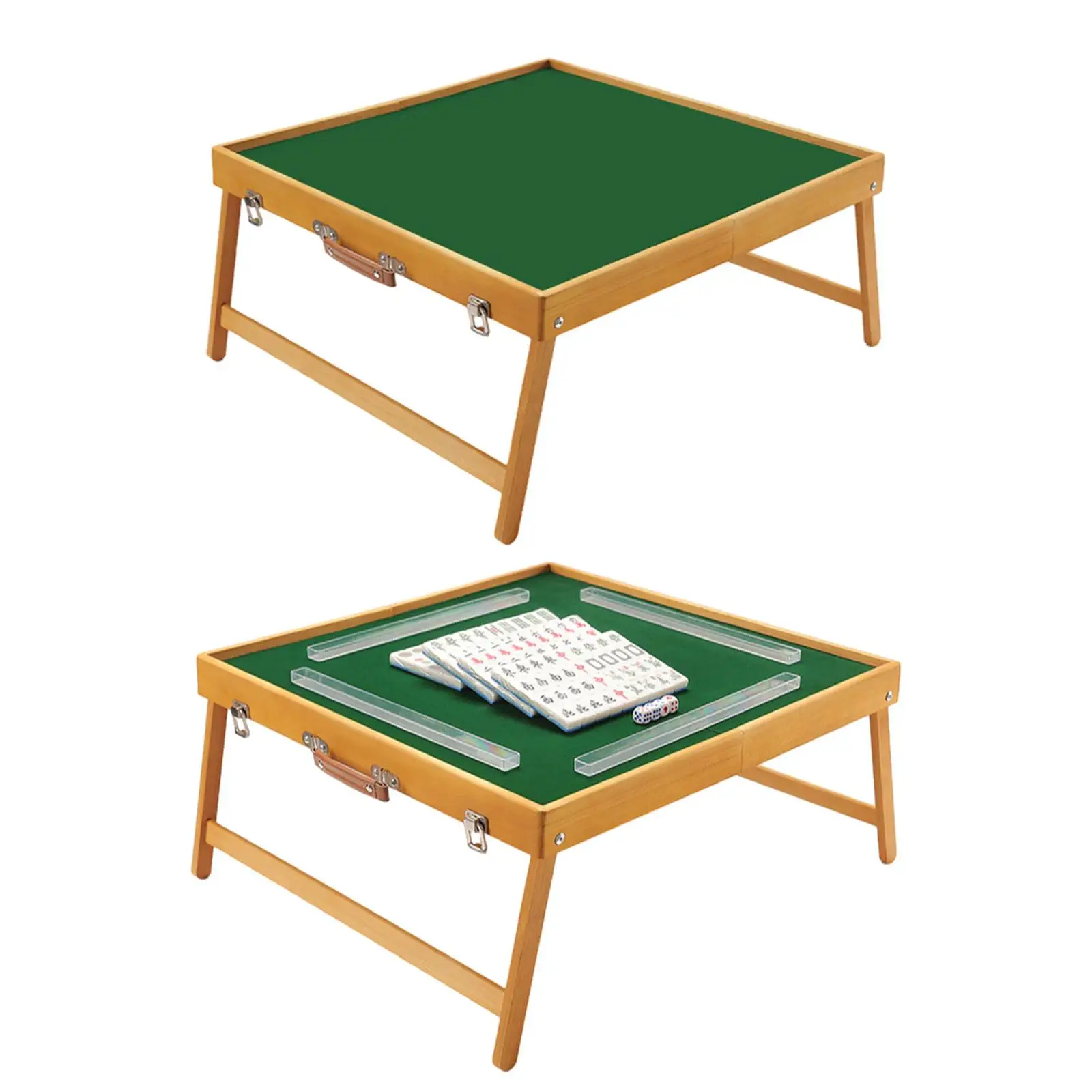 Portable Travel Mahjong Table Entertainment Mini Mahjong Set Folding Table for Birthday Travel Party Outdoor Family Leisure Time