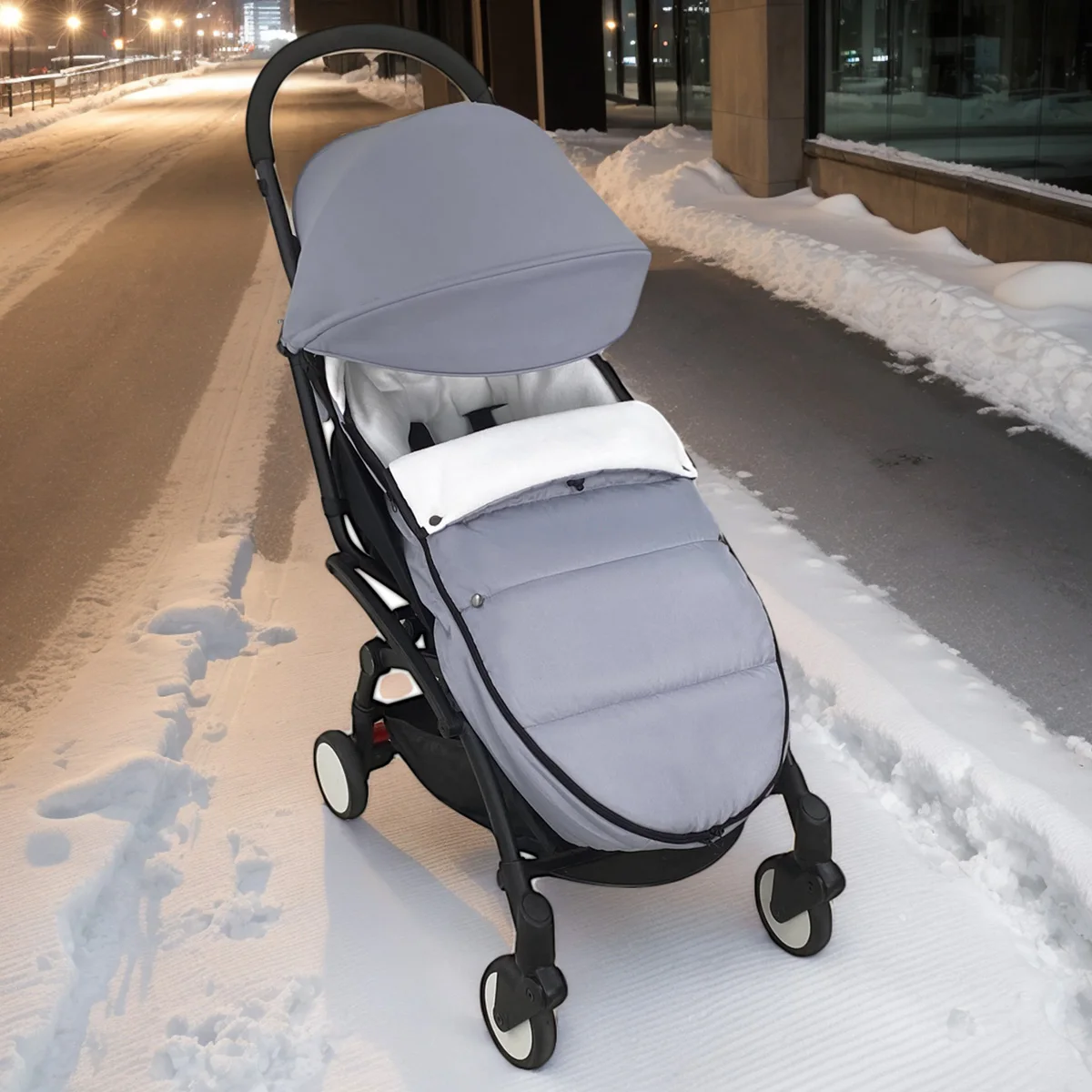 Cochecito de bebé Universal de 6-36M, saco cálido a prueba de nieve, apto para Babyzen yoyo, accesorios impermeables para cochecito de bebé - imagen 5