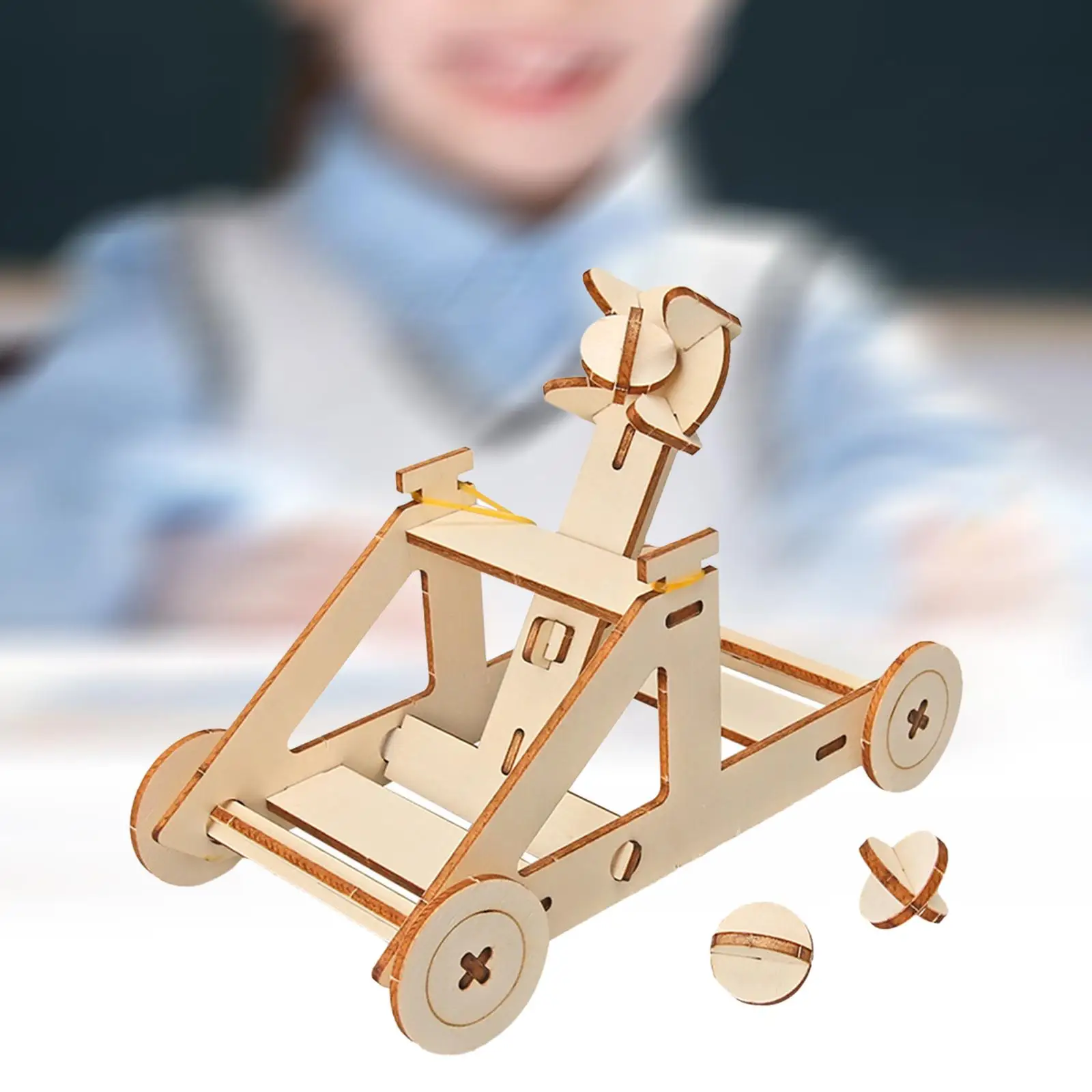 DIY Catapult Siege Device Easy Assembling Creative Science Experiment Toy Kits Montessori Toy for Club Study Bedroom Home Teens