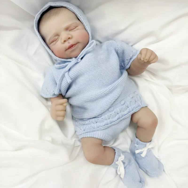 NPK-pintura a mano de 18 pulgadas, alta cantidad, Pascle Reborn Sleeping Bebe, aspecto Real realista, tacto suave, piel 3D, venas visibles, regalo de muñeca - imagen 4