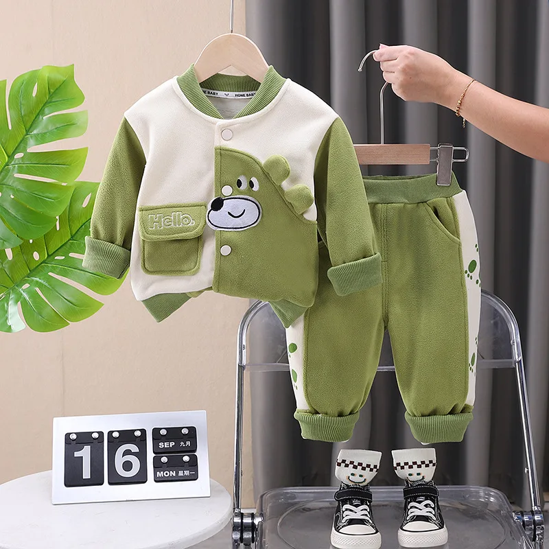 Conjunto de invierno para niña con chaqueta y pantalón térmico