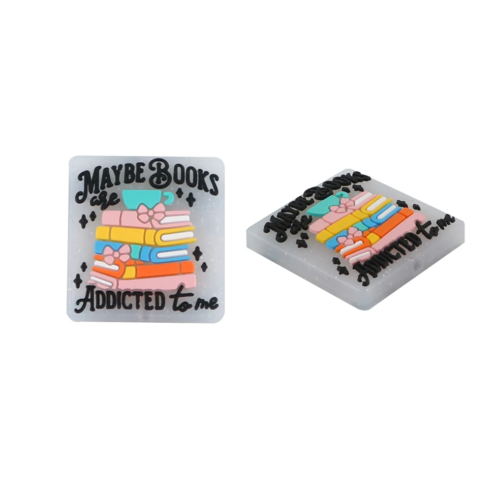 5/10/20 piezas nuevo fondo de lentejuelas transparente libro texto cuenta de enfoque de silicona para joyería DIY collar pulsera colgante Accesorios - imagen 2