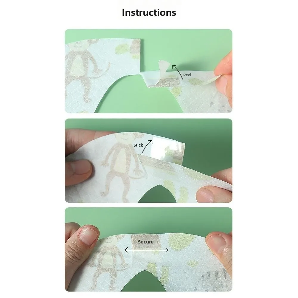 Babero desechable duradero, servilleta de Saliva impermeable sin lavado, bolsa de comida antisuciedad para niños - imagen 3