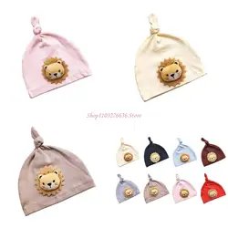 Gorrito elástico gatito artesanal para bebés de 0 a 12 meses
