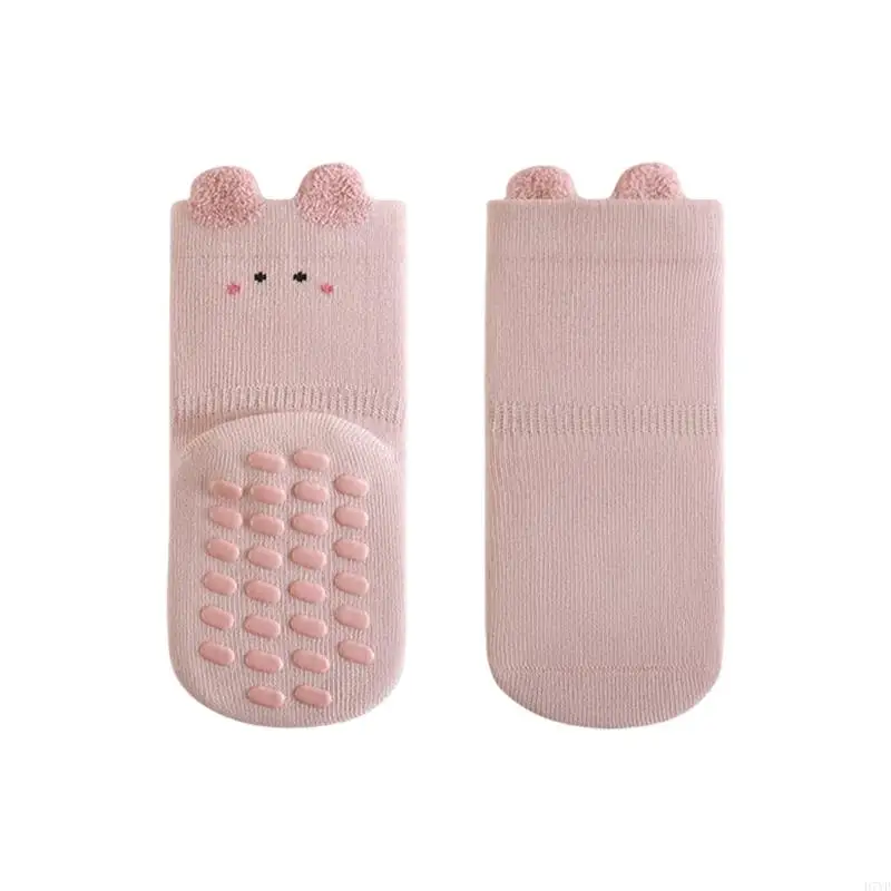 D7YD NONSLIP Bottom Infant Play Calcetines Soft Algodón algodón Fall calientes calientes - imagen 3