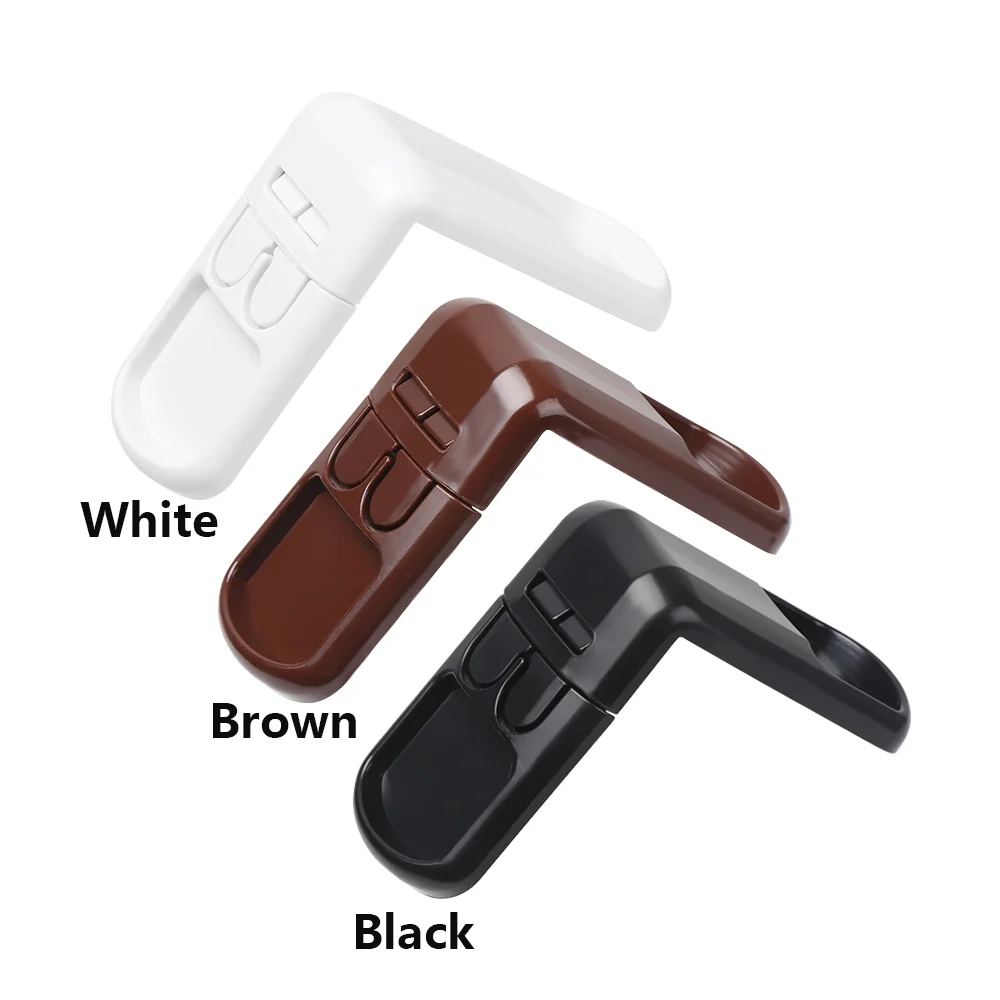 Cerradura de cajón de seguridad para bebés, cierre de cajón de gabinete de mano antipinchazos, hebilla de seguridad blanca de plástico para niños, protección para niños, 1/4 piezas - imagen 5