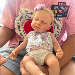 Muñeca reborn LouLou de silicona realista lavable, 30 cm