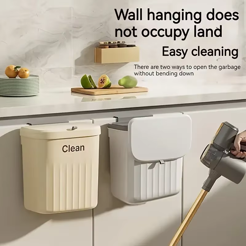 Cubo basura colgante de pared tapa cocina compostaje resistente