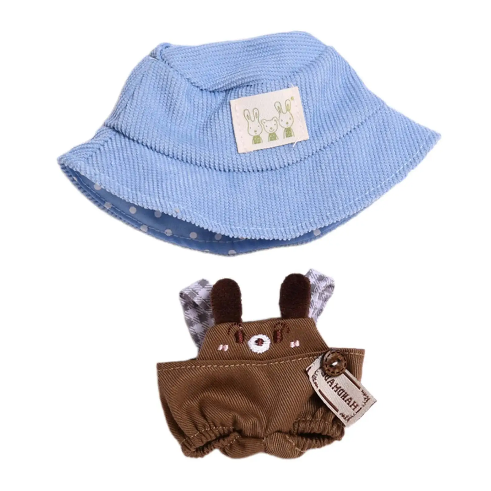 Plush Doll Clothes Handmade Pants and Hat for Gifts DIY Supplies Photo Props