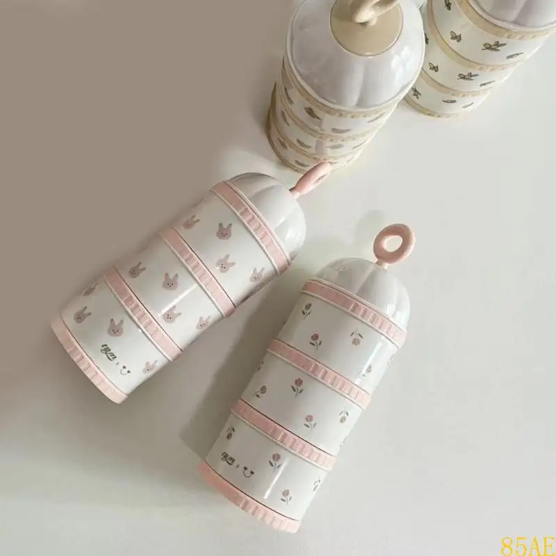 Caja dispensadora de fórmula para bebé, caja dispensadora de almacenamiento de aperitivos, contenedor dividido de alimentos secos portátil, estuche organizador para exteriores