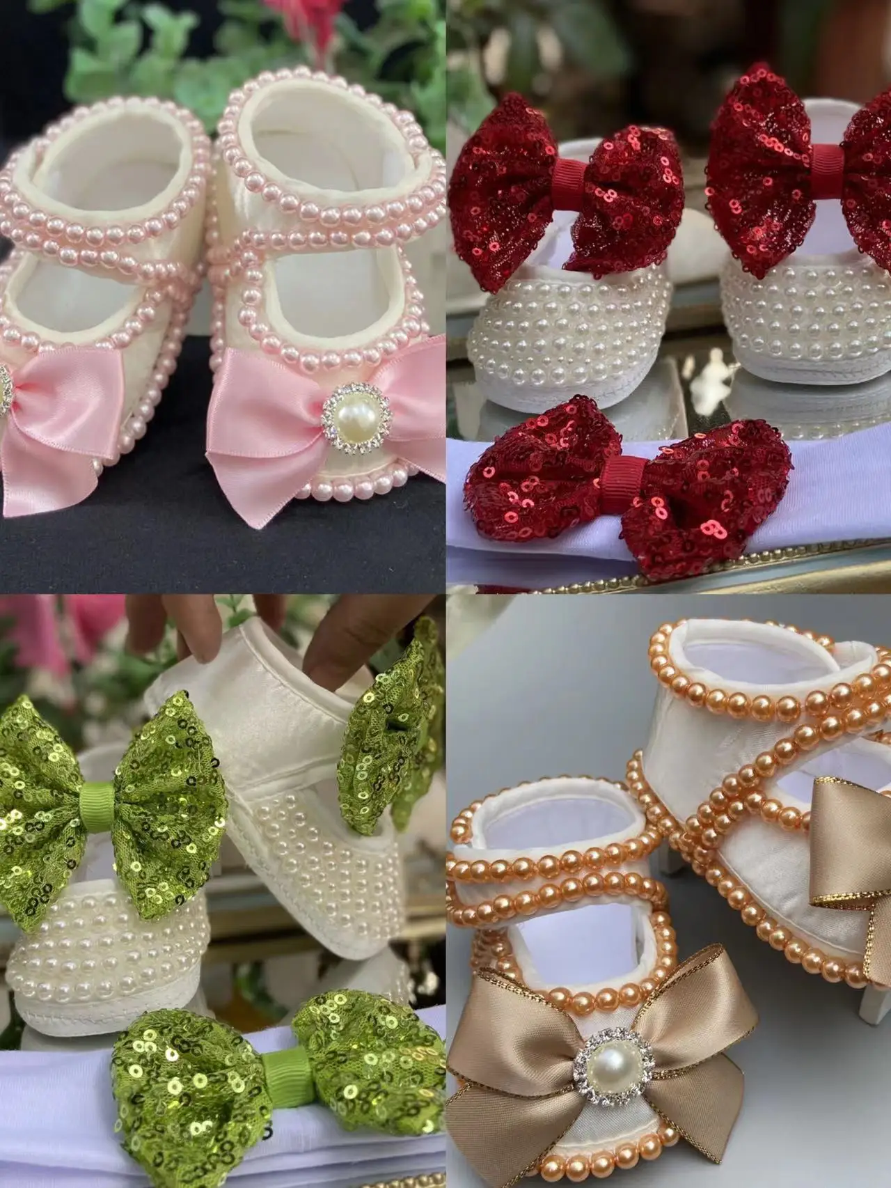 Zapatos de princesa con superficie de encaje para bebés y niñas, zapatos de primeros pasos, brillantes, suaves, con hebilla de lazo - imagen 4
