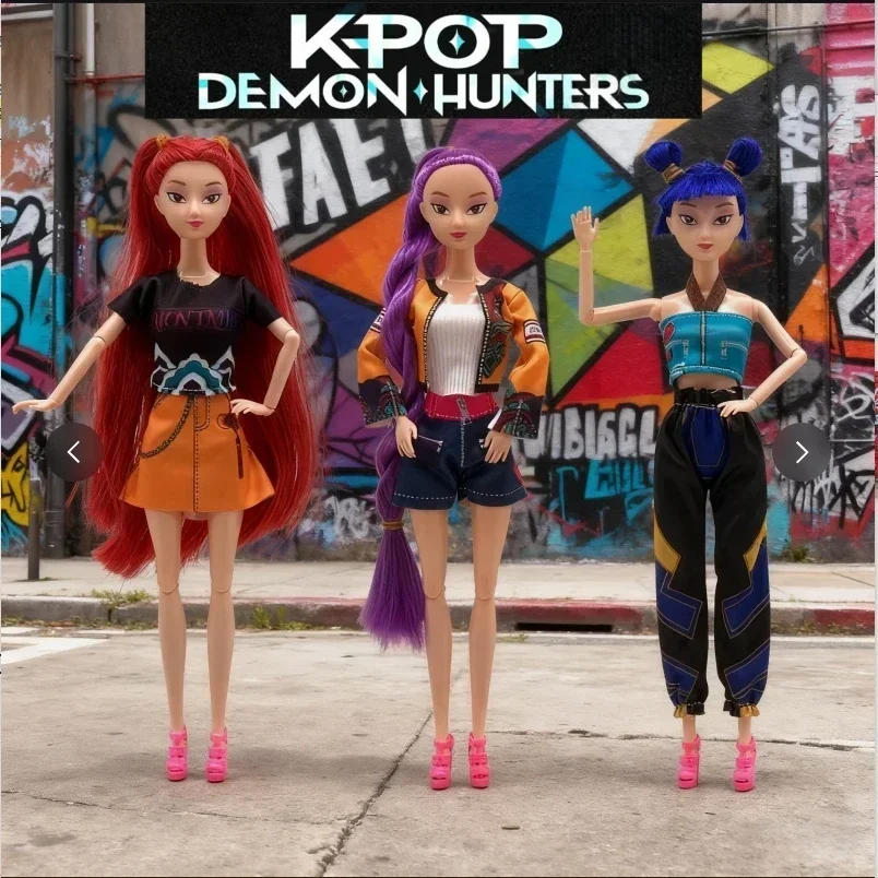 Kpop Demon Hunters figura de acción de juguete Rumi Mira Zoey hermosa princesa bebé niña muñecas juguete de plástico DIY para niña NUEVOS juguetes de muñecas// - imagen 5