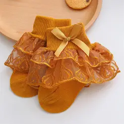 Calcetines tobilleros de encaje suaves para niña en verano
