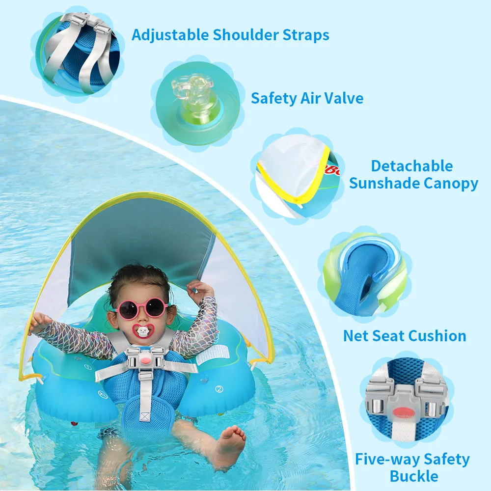 Swimbobo anillo flotante inflable con asiento ventilado y bolsillo - imagen 2