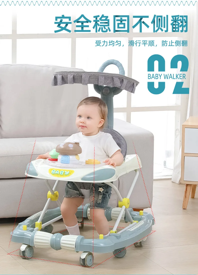 Bebé explorando el comedor con el andador