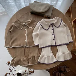 MILANCEL Conjunto cárdigan y suéter soft para niña