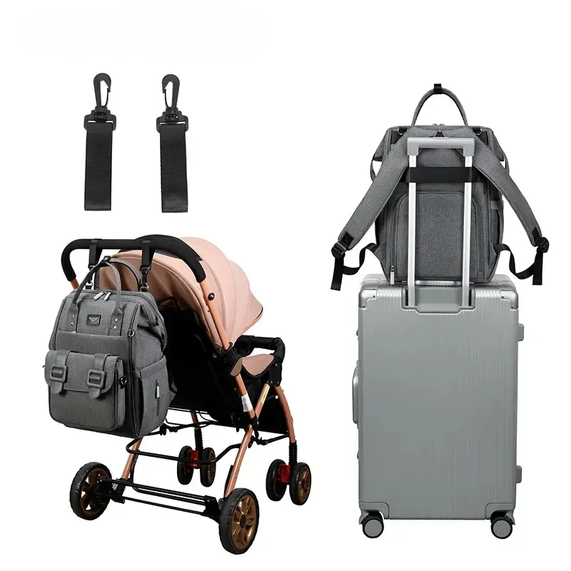 Bolsa de pañales de doble hombro EG119 Premium, mochila de maternidad de gran capacidad, bolso de moda 2024 para mamá, madre e hija - imagen 3