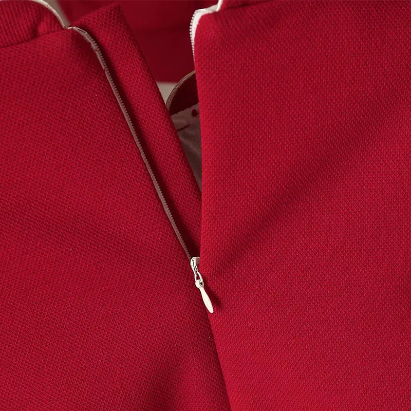 Vestido bordado rojo para niña – Manga larga estilo oriental - imagen 3