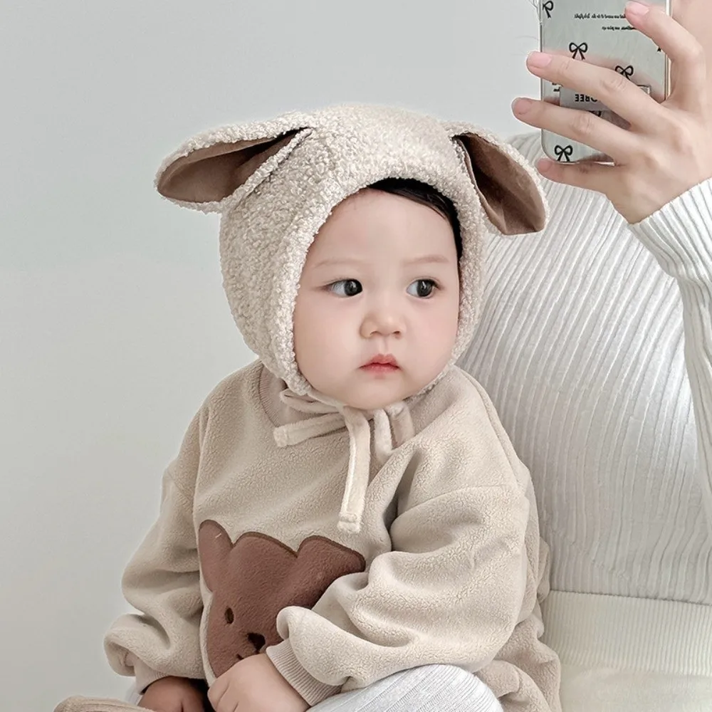 Nuevo lindo orejeras largas gorro a prueba de viento grueso cálido sombrero a prueba de frío Color sólido protección para los oídos sombrero de invierno - imagen 2