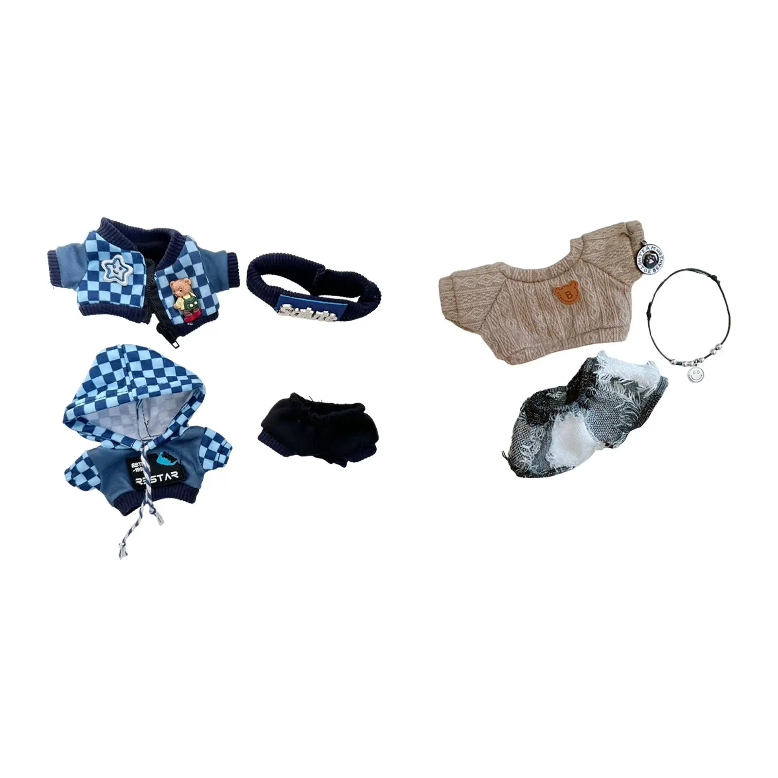 Mini 6 inch Doll Clothes Children's Gifts Set Doll Clothes for Pendant Doll