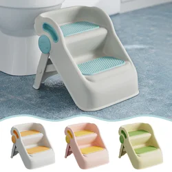 Taburete infantil plegable antideslizante para baño, escalón