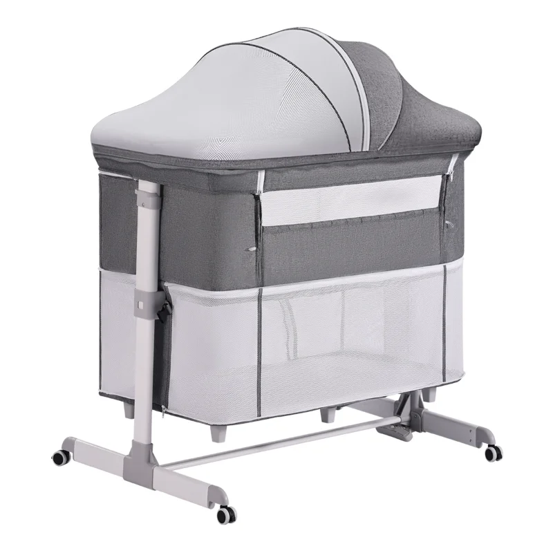 Cama de empalme para bebé, cuna multifuncional, cama bb, cama de empalme para recién nacido, cuna portátil móvil plegable - imagen 2