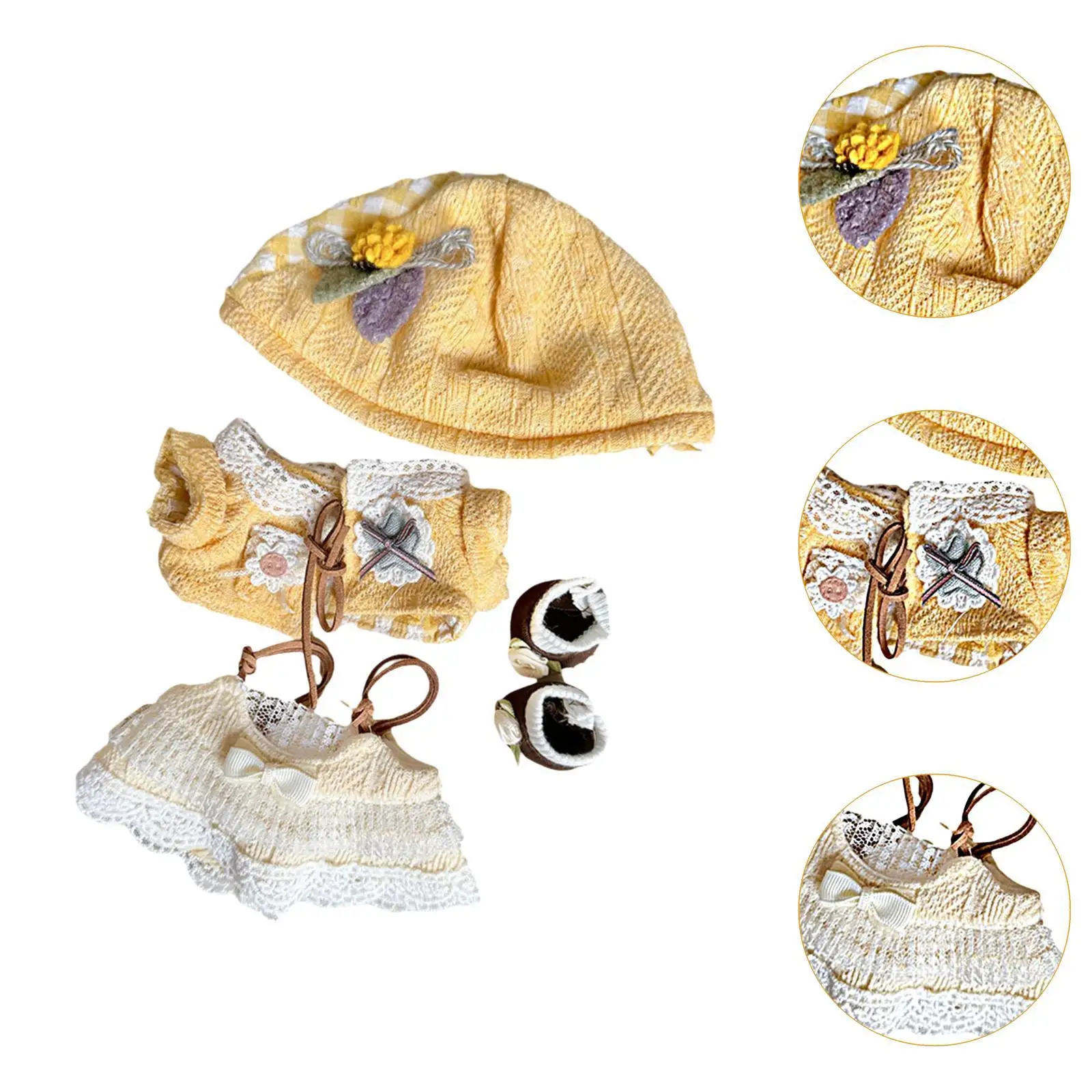20cm Plush Doll Clothes Dress Doll Clothing Photo Props Decoration Soft DIY Accessories Stylish Costumes Pendant Doll Outfits