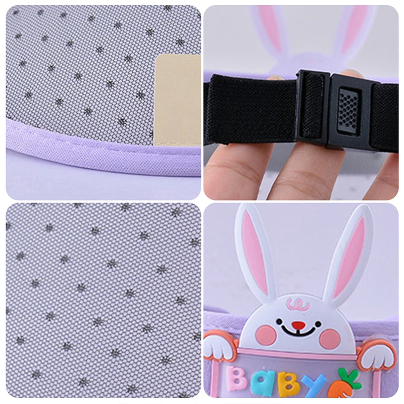 Sombrero de copa vacío que cambia de Color para niños, sombreros de sol transpirables para exteriores, protección solar para bebés, sombrero de ala grande, gorra de sol bonita de dibujos animados - imagen 5