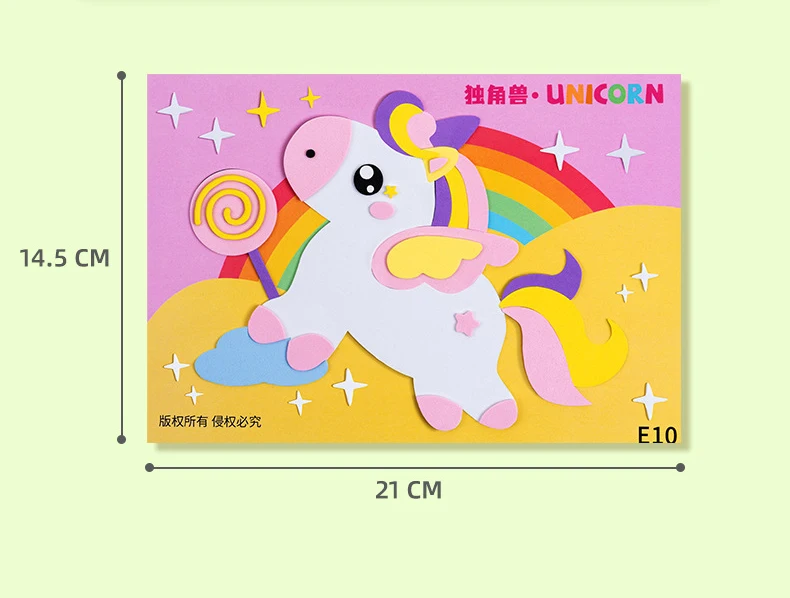 12 unids/set de pegatinas 3D EVA para niños, pegatinas educativas hechas a mano para niños y niñas de guardería, manualidades de papel, Kit de Material DIY, juguete - imagen 4