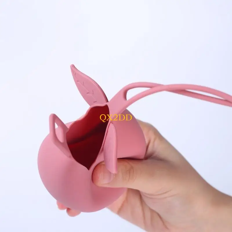 Bolsa para chupete silicona calidad alimentaria QX2D, bolsa almacenamiento con forma fruta encantadora, caja - imagen 4