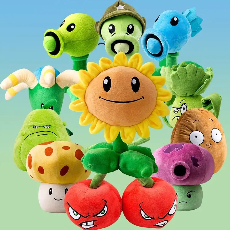Peluches Plants vs Zombies 2 – Muñecos suaves de girasol y zombie