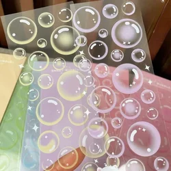 Pegatinas de burbujas con estrellas y corazones para álbum infantil