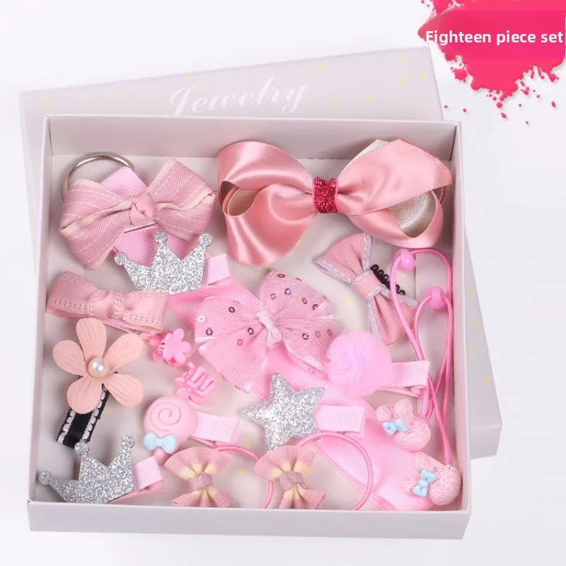 Caja de regalo con pinzas para el pelo con lazo de tela de estilo coreano: accesorios premium para el cabello de princesa para niños, perfecto para exhibiciones de boutique - imagen 3