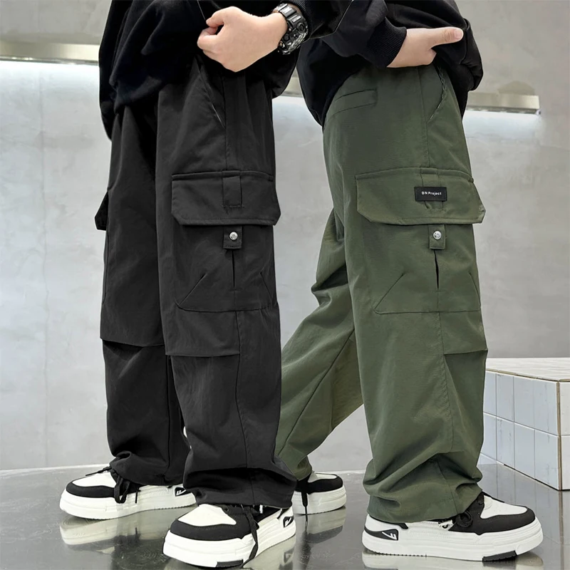 Pantalones rectos informales de chándal para niño – Otoño juvenil - imagen 5