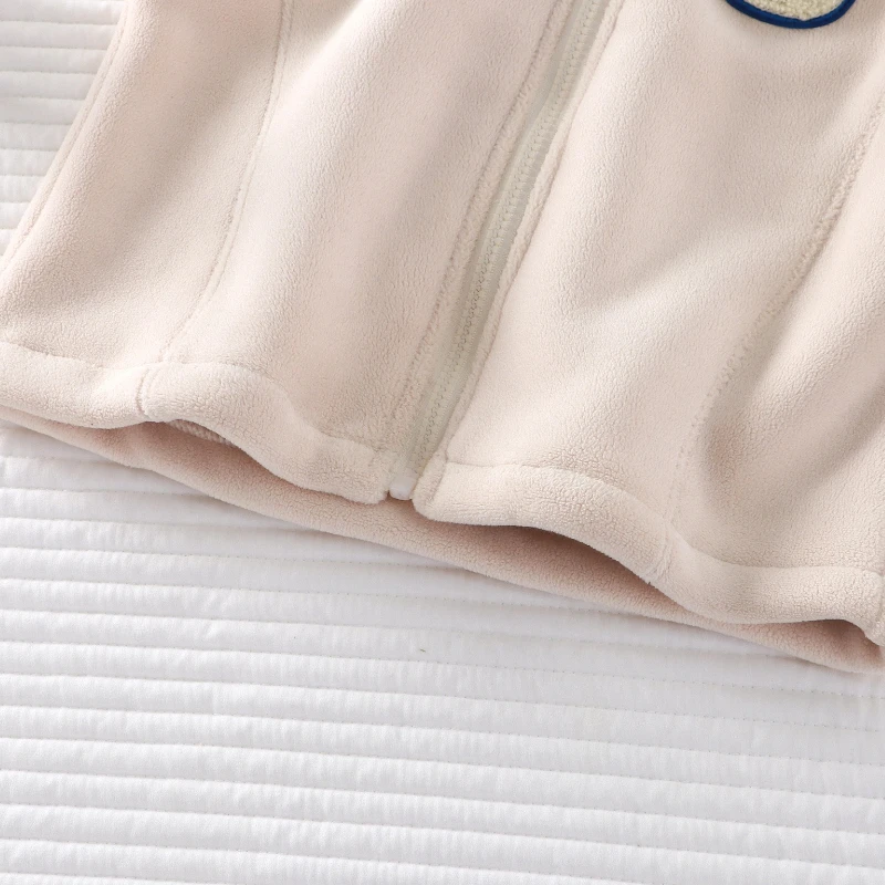 Chaleco infantil con forro polar de otoño/invierno: lindo cárdigan con cremallera y cuello alto: ropa de abrigo cálida, suave y acogedora para niños y niñas - imagen 5