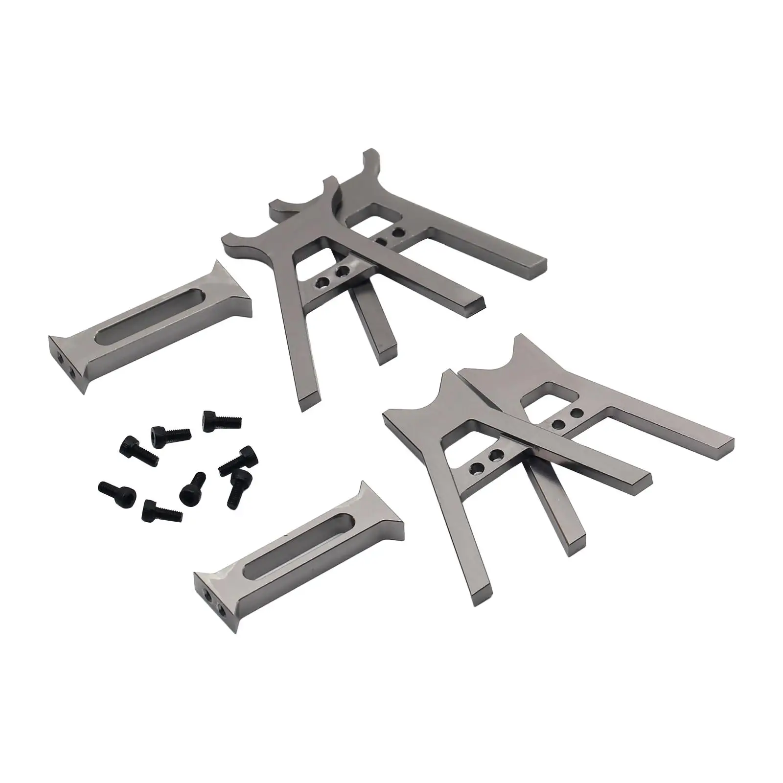 2Pcs RC Repair Workstation Jack Stand Metal Universal Work Support Platform for 1/18 1/24 Scale Model Crawler Vehicle Accesories