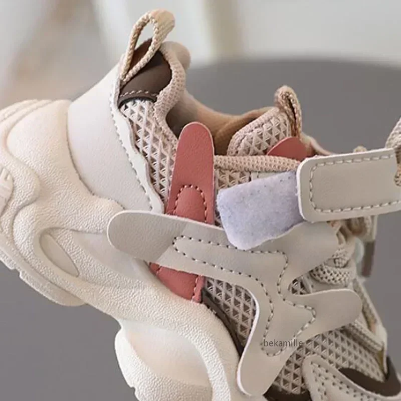 Zapatillas de deporte informales para niñas con parte superior baja de imitación para todas las estaciones para niños con diseño de punta lisa para correr y viajar - imagen 5