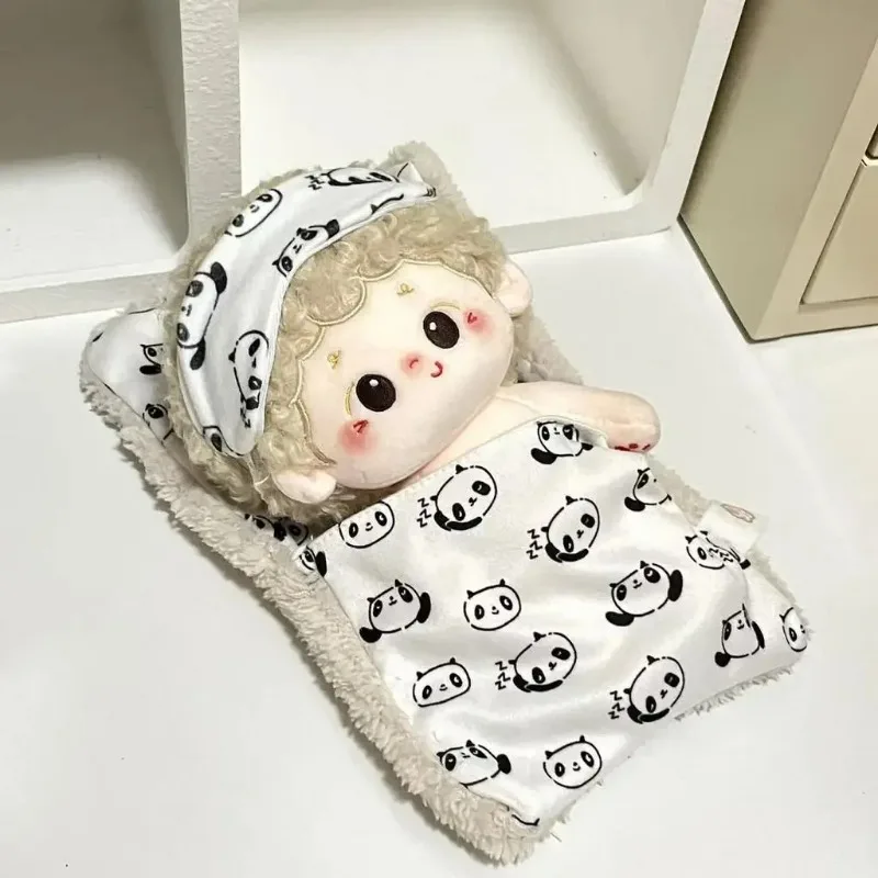 Ropa para muñecas de 17-20cm, ropa de dormir de Panda hecha a mano, Compatible con muñecas de algodón Labubu - imagen 4