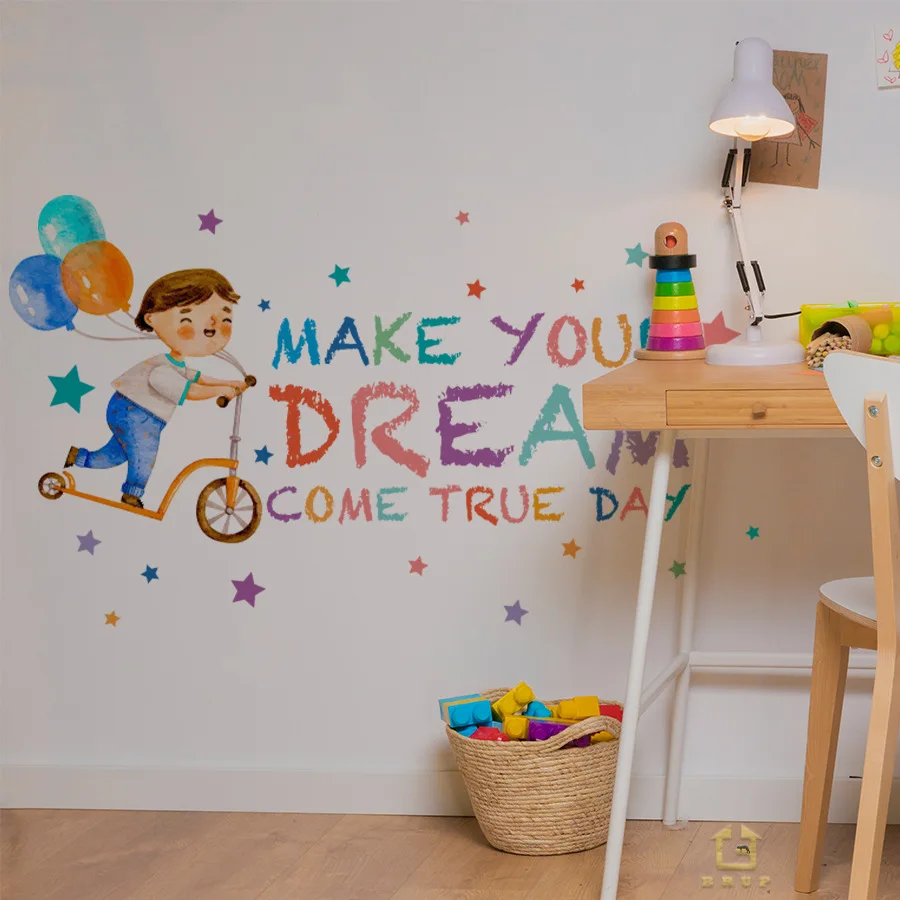 Pegatinas de pared de bicicleta para niños, graffiti de globos, pegatinas de pared autoadhesivas, pegatinas de decoración del hogar - imagen 5