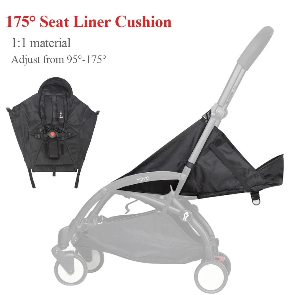 175 °   Cojín para forro de asiento para Babyzen/Yoyo /YOYO2, accesorios para cochecito, cojín Base ajustable, tela Original compatible con yoya/Babytime