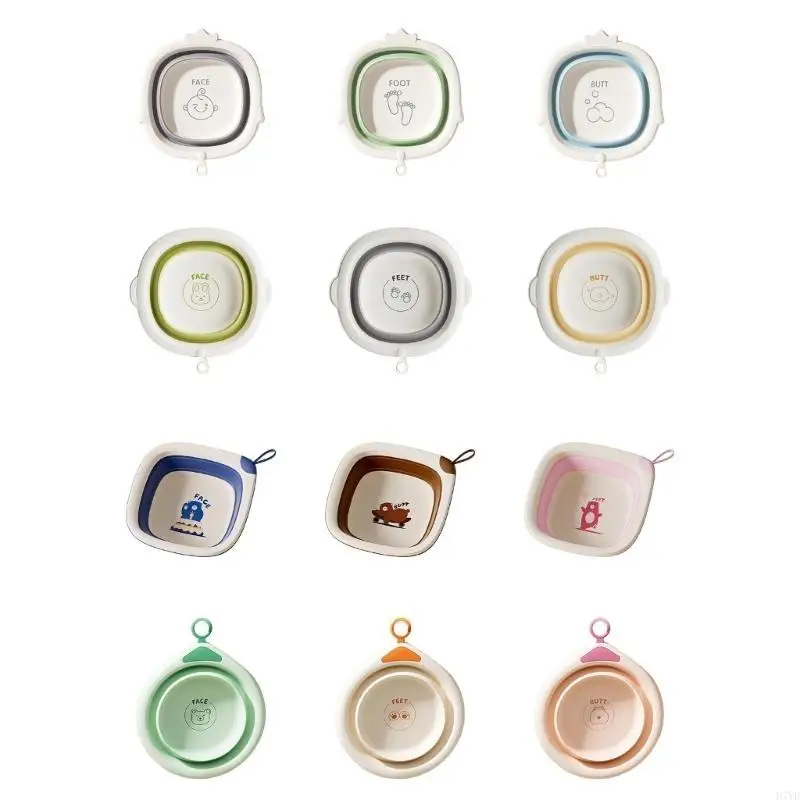 D7YD-bañera plegable para bebé, bañera pequeña gruesa PP + TPE para cuidado los pies y