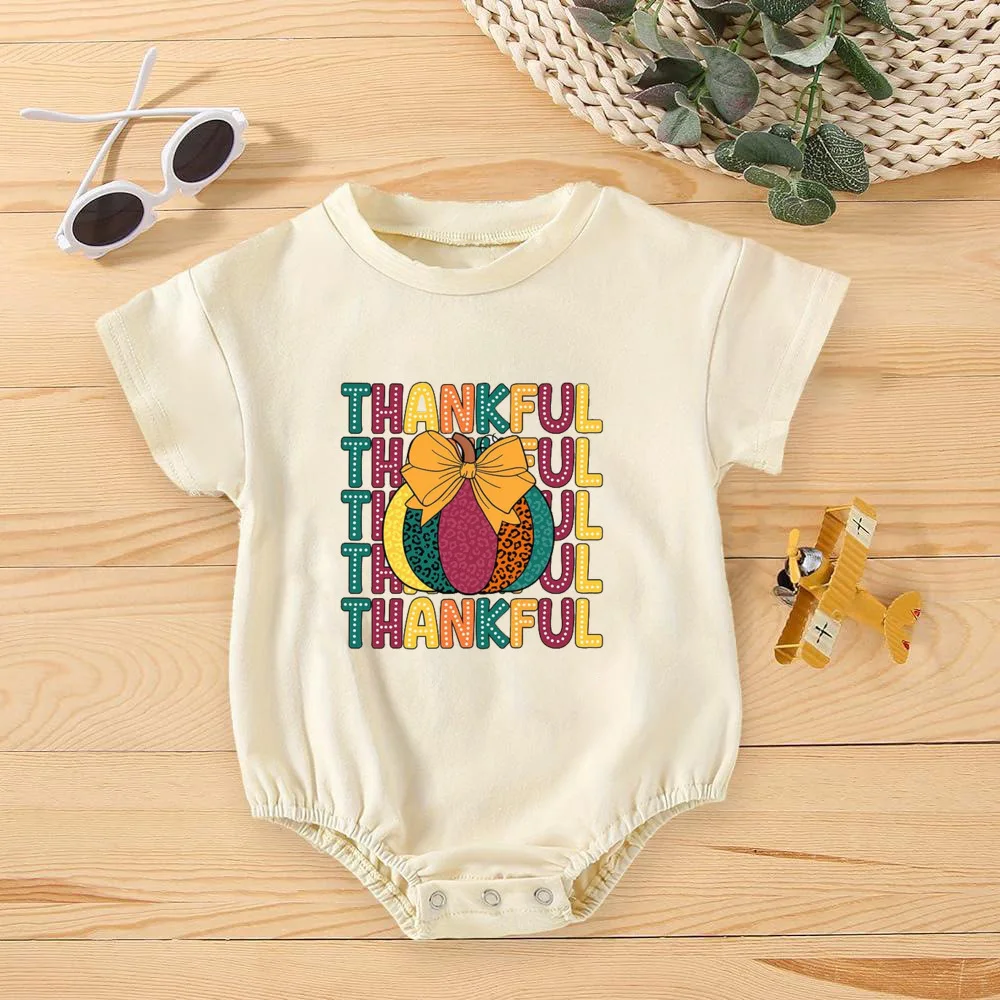 In My Pumpkin Spice Era Retro Natural Baby Bubble Romper, body divertido para niño pequeño para el Día de Acción de Gracias, traje infantil, otoño - imagen 2