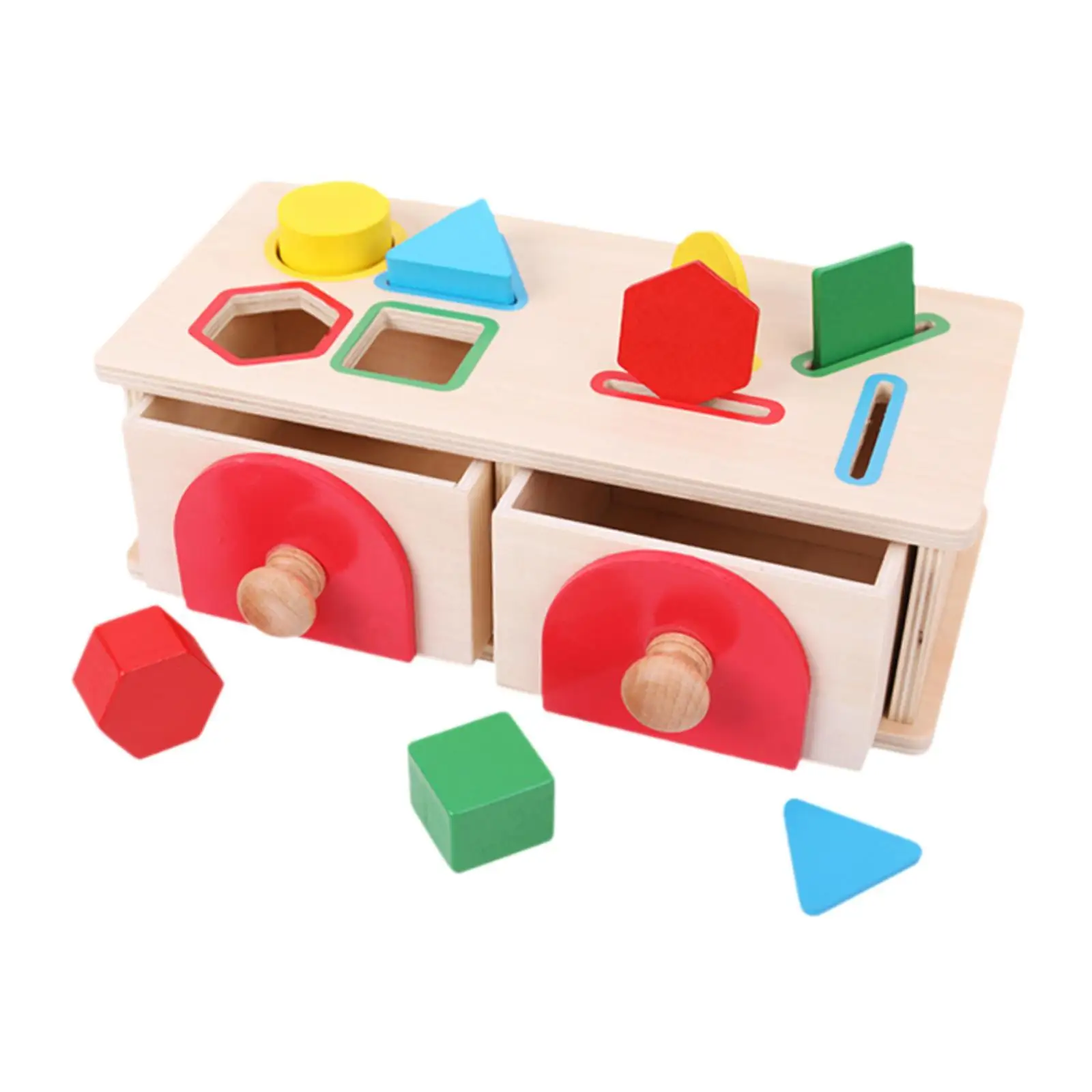 Object Permanence Box Toys Color Shape Sorting Box Developmental Toy Fine Motor Skills Sorting Matching Toy Birthday Gift