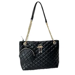Bolsa de maternidad de dos piezas con estampado de diamantes