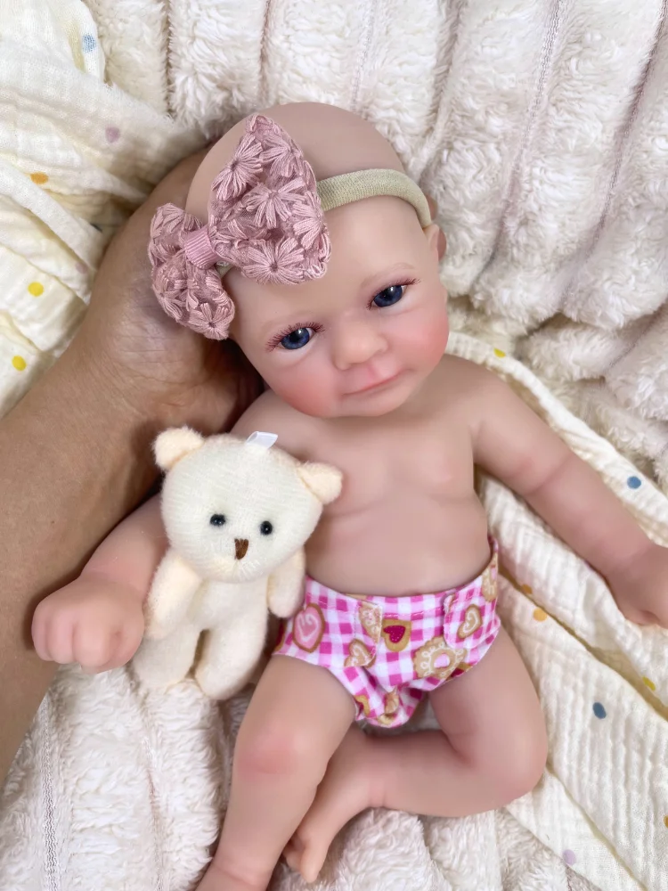 Muñeca Reborn de silicona sólida súper suave de 13 pulgadas, muñeca de silicona elástica Flexible Felicia, regalo de cumpleaños y Navidad para niña - imagen 2