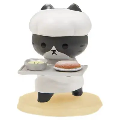 Figura de acción genuina, la segunda ronda del gato tiburón Gacha con ropa de tiburón, modelo de adorno de gato lindo - imagen 4