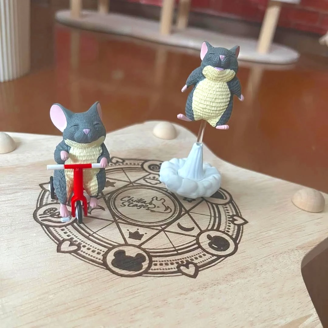 Koro Koro cápsula de juguete lindo Chinchilla con dignidad Part. 2 Jumping Melting Singing Riding Triciclo figuras de animales para mascotas de piel más densa - imagen 4