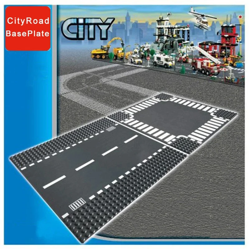 Juego de construcción ciudad con base y figuras viales - imagen 2